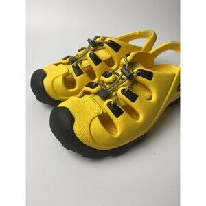 Crocs Yellow Sandals W6 Sling Back Tie Front Outdoor Water Shoes Bright Vibrant